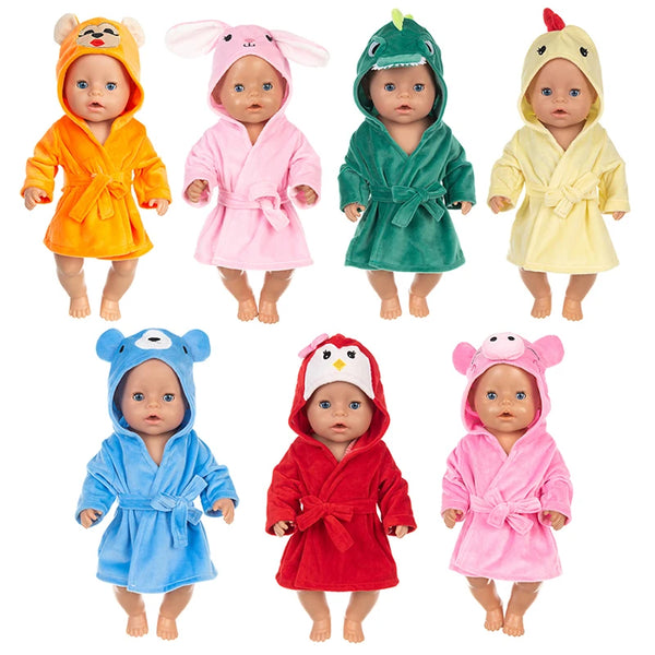 Newborn Doll Bathrobe Pajamas Set